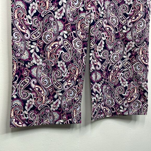 Lands' End Women's Starfish Mid Rise Straight Leg Elastic Waist Pull On Pants - Picture 8 of 15